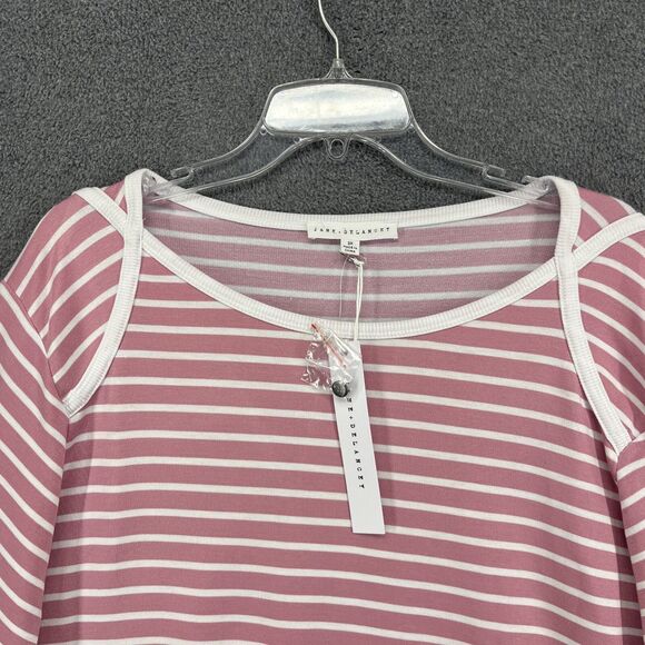 Jane & Delancey Top‎ Womens Plus 3X Pink White Striped Tunic - Picture 2 of 15